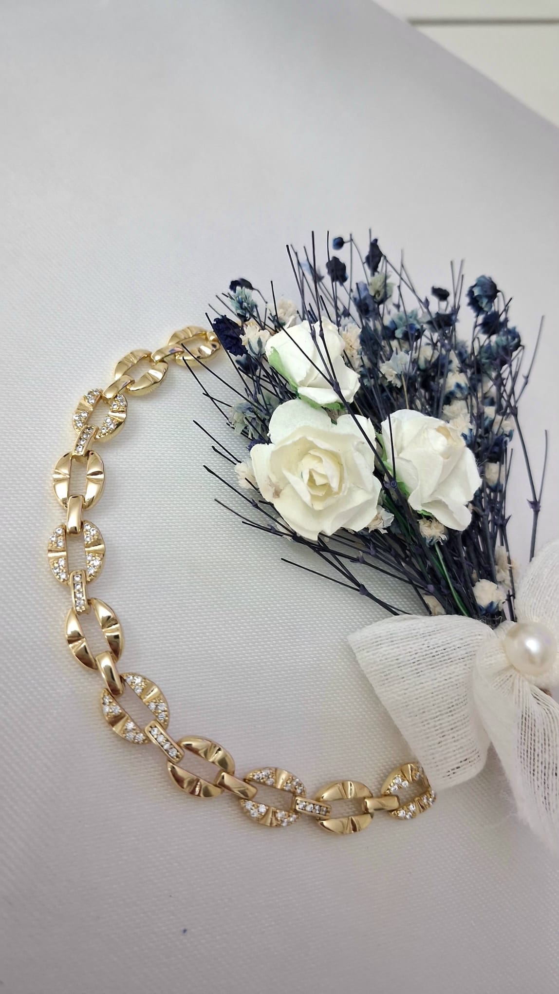 XUPING Bileklik - Oval Zincir Arası Taş Detaylı